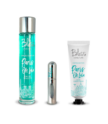 Trio Paris Oh Lala EDT Travel Perfumer y Crema Corporal y de Manos Bless