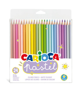 Lápices Colores Pastel Carioca x 24 Lápices Colores Pastel Carioca x 24