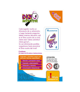 Juego Didáctico de Cartas Dino Detective Juego Didáctico de Cartas Dino Detective
