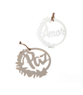 Adornos para colgar Amor y Paz x 2 Adornos para colgar Amor y Paz x 2