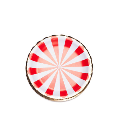 12 Paquetes de 8 Platos de Navidad Rojos