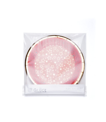 12 Paquetes de 8 Platos de Navidad Rojos