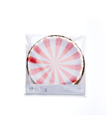 12 Paquetes de 8 Platos de Navidad Rojos