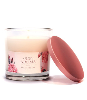 Vela de Soja Aromática 250 g Línea Clásica Rosa Búlgara Espacio Aroma
