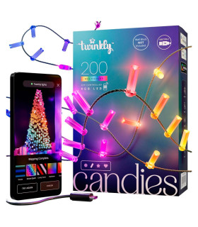 200 Luces LED Decorativas Inteligentes Candies Candles RGB USBC Twinkly 200 Luces LED Decorativas Inteligentes Candies Candles RGB USBC Twinkly