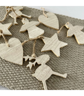 Adornos de Madera para el Árbol de Navidad x 12 Adornos de Madera para el Árbol de Navidad x 12
