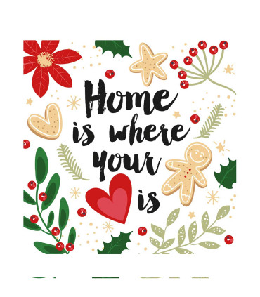 Servilletas 33 x 33 cm Home Xmas