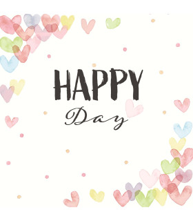 Servilletas 33 x 33 cm Hearts Happy Servilletas 33 x 33 cm Hearts Happy