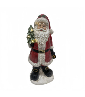 Adorno de Navidad Santa con Árbol LED 48 cm Alparamis Adorno de Navidad Santa con Árbol LED 48 cm Alparamis