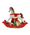 Adorno de Navidad Caballo Mecedora con Luz LED 82 cm Alparamis
