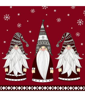 Servilletas 33 x 33 cm Gnomes Xmas Servilletas 33 x 33 cm Gnomes Xmas