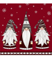 Servilletas 33 x 33 cm Gnomes Xmas
