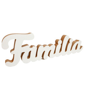 Adorno de Madera Familia 30 x 9 cm Adorno de Madera Familia 30 x 9 cm