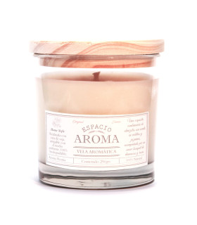 Vela de Soja Aromática 250 g Línea Clásica Peonia Espacio Aroma Vela de Soja Aromática 250 g Línea Clásica Peonia Espacio Aroma