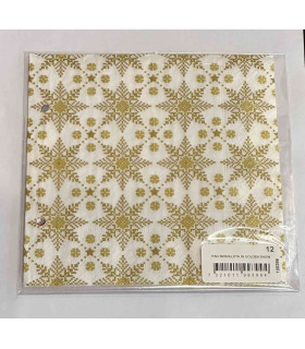 Servilletas 33 x 33 cm Golden Snow Xmas Servilletas 33 x 33 cm Golden Snow Xmas