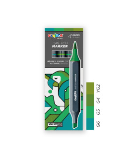 Marcadores Sketch Doble Punta Carioca Plus x 4 Verde