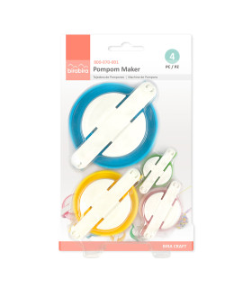 Tejedoras de Pompones Set de 4 Medidas Ibicraft Tejedoras de Pompones Set de 4 Medidas Ibicraft