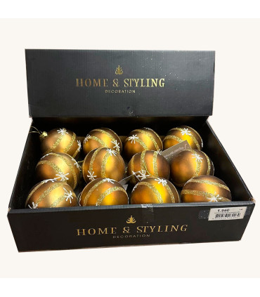 Bola Rayas Doradas 8 cm Surtido Alparamis