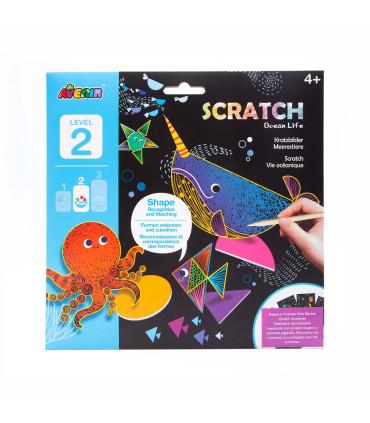 Scratch de Aprendizaje Divertido 21 Pz en 3 Diseños con Exhibidor Avenir