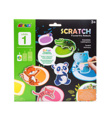 Scratch de Aprendizaje Divertido 21 Pz en 3 Diseños con Exhibidor Avenir