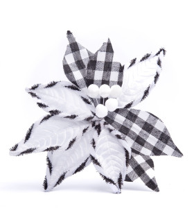 Adorno Estrella Federal a Cuadros Negra 22 cm Alparamis A24-4000 Adorno Estrella Federal a Cuadros Negra 22 cm Alparamis A24-4000