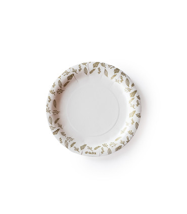 12 Paquetes De 6 Platos Navidad Dorados