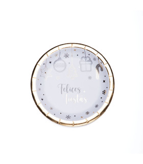 12 Paquetes de 8 Platos de Navidad Kraft 12 Paquetes de 8 Platos de Navidad Kraft