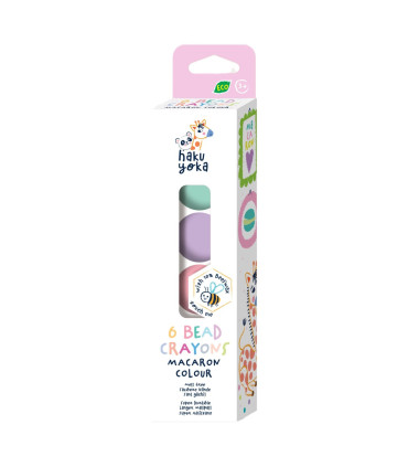 Crayones Bellota Cubo y Cuentas Haku Yoka x 6 20 Pz en 6 Diseños con Exhibidor