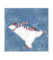 Servilletas 33 x 33 cm Polar Bear Skate Xmas