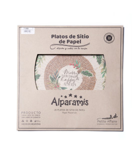 Platos de Sitio de Papel Merry Everything and Happy Always x 20 Alparamis Platos de Sitio de Papel Merry Everything and Happy Always x 20 Alparamis