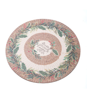 Platos de Sitio de Papel Merry Everything and Happy Always x 20 Alparamis Platos de Sitio de Papel Merry Everything and Happy Always x 20 Alparamis