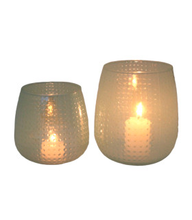 Fanal de Vidrio Lunar Labrado Aqua 12 x 13 cm Fanal de Vidrio Lunar Labrado Aqua 12 x 13 cm