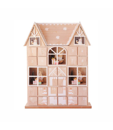 Calendario de Adviento de Madera con Luz LED 37 cm Alparamis