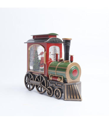 Adorno de Tren con Santa con LED 24 x 19 cm Alparamis