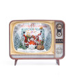 Adorno de TV Musical Santa Snowman y Reno con LED 21 x 18 cm Alparamis