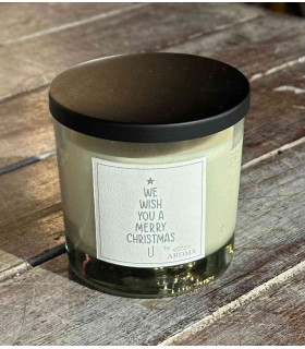 Vela Aromática Navideña de Soja 250 g Manzana y Canela Tapa Negra Espacio Aroma Vela Aromática Navideña de Soja 250 g Manzana y Canela Tapa Negra Espacio Aroma