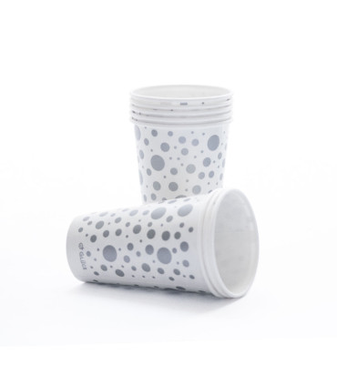 12 Paquetes De 8 Vasos Plateados