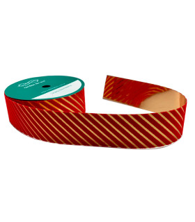 Cinta Flock Rayas Finas Rojas y Doradas 5 cm x 10 metros Cinta Flock Rayas Finas Rojas y Doradas 5 cm x 10 metros