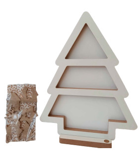 Adorno de Arbolito de Madera con Estantes