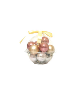 Bolas Rosas Doradas y Plateadas de 3 cm x 12 Alparamis Bolas Rosas Doradas y Plateadas de 3 cm x 12 Alparamis