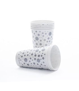 12 Paquetes De 8 Vasos Plateados