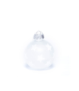 Bola Plástica Con Detalles Blancos 8 Cm  Alparamis