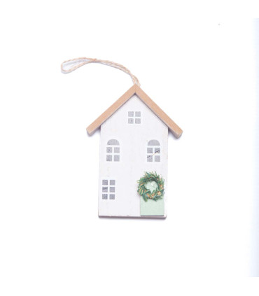 Adorno de Madera Casita 12 cm Alparamis