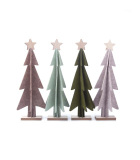 Adorno de Pino Navideño de Tela Fieltro 32 cm Alparamis