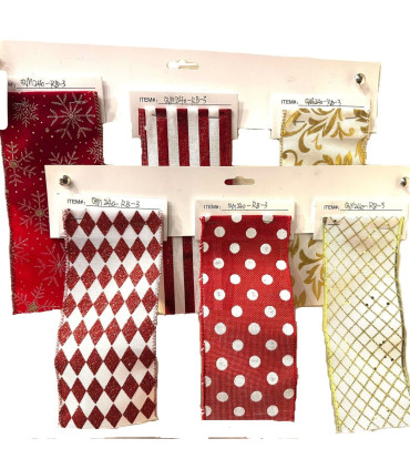 Cinta Roja y Dorada 6 Diseños Surtidos 8.9 x 10 m Alparamis