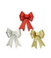 Moño con Brillos Surtido Rojo Plateado y Dorado 13 x 18 cm Alparamis