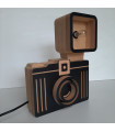 Lámpara Cámara Retro de Madera 25 cm