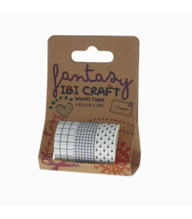 Washi Tape Box 3 Rollos de 5 m Pattern Ibicraft