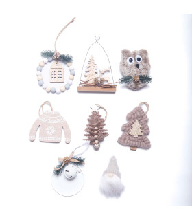 Adorno para Colgar Figura Marrón y Gris 13 cm Alparamis