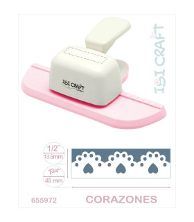 Perforadora Artística de Guardas Jumbo Corazones Ibicraft